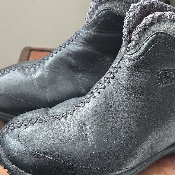 Sorel Black/Grey Joliette Insulated Slip On Shoe Womens Size 8 All Season - Picture 12 of 12